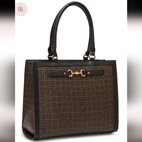 Anne Klein purse tote handbag black brown new signature gift new tags wallet